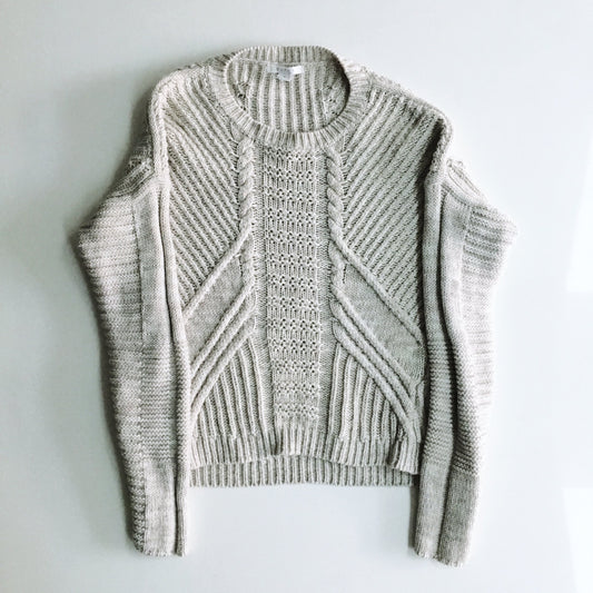 Duffy Knitwear Merino Wool Cable Knit Jumper - size Small