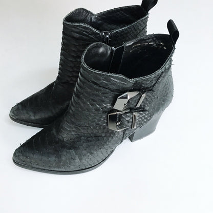 Élysess Anthropologie Snakeskin Booties with Buckles - size 38