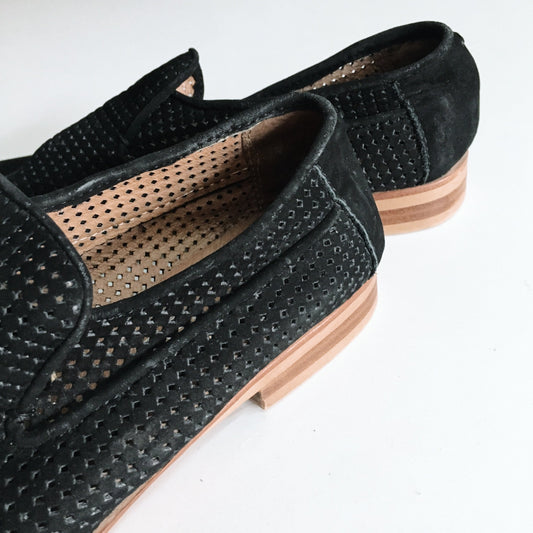 Jeffrey Campbell Black Suede Loafers - size 6