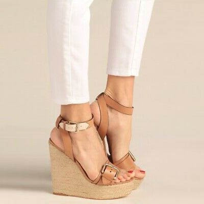 pour la victoire jaclyn wedge espadrilles sandals - size 8