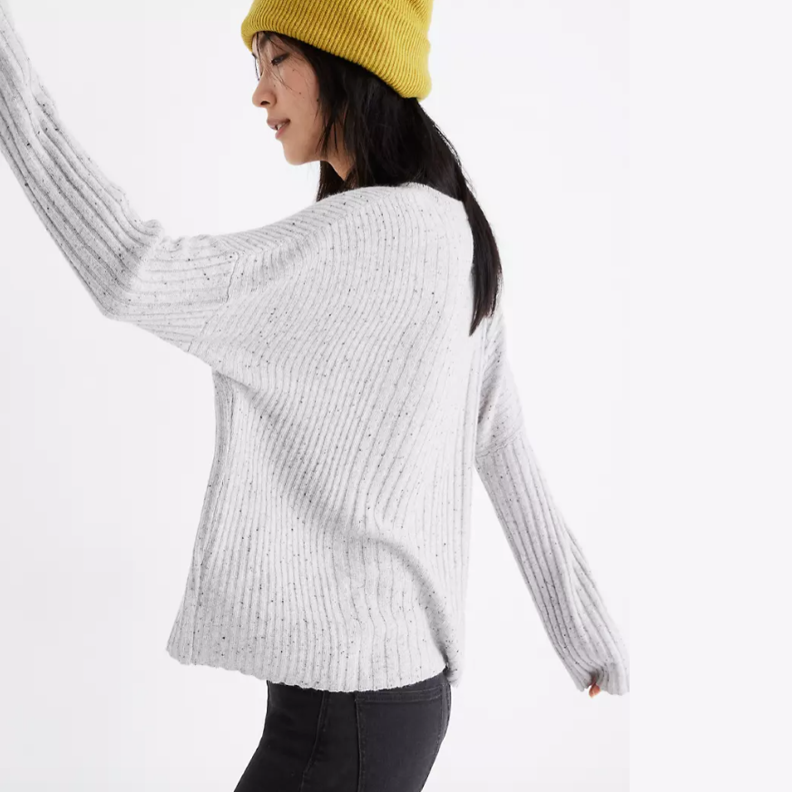 Madewell wool-blend relaxed crewneck sweater - size Small