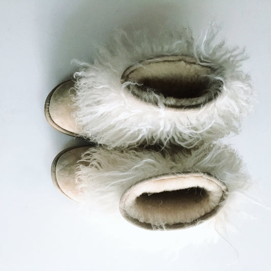 UGG Australia Lida Mongolian Sheepskin Boots in Natural - size 6