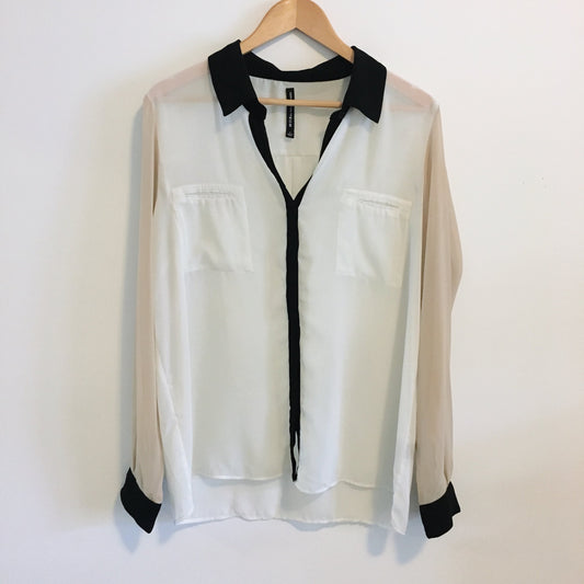 W118 by Walter Baker Colour Block Blouse - size Large