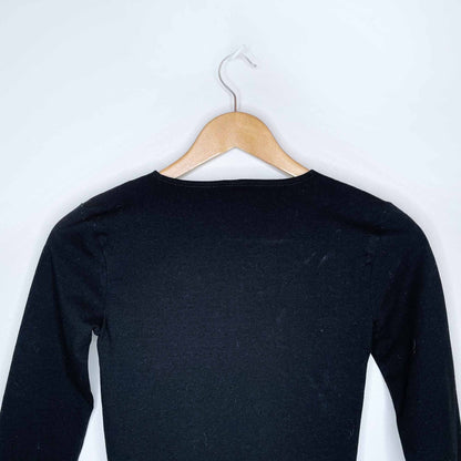 American Apparel cotton jersey long sleeve bodysuit - size Small