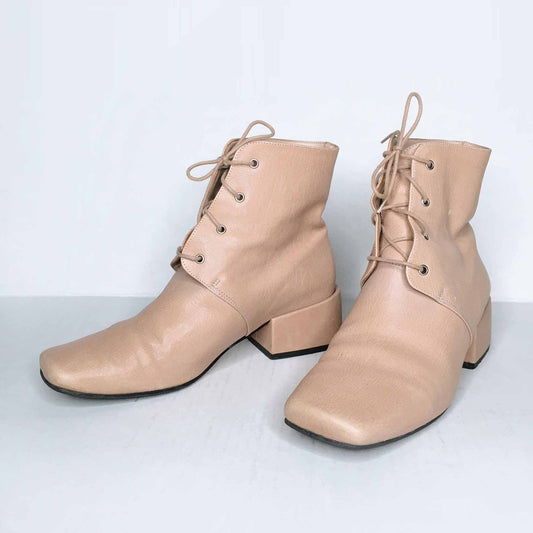 About Arianne Gabriel lace up boot in nude - size 37