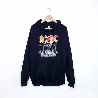 ac dc hells bells hooded sweatshirt - size large