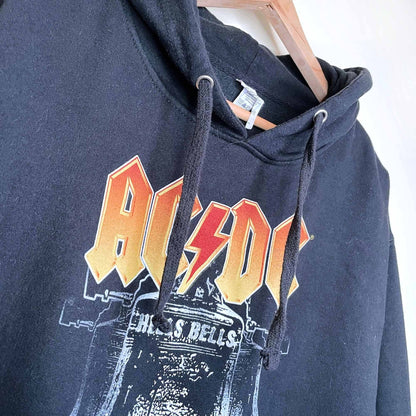 ac dc hells bells hooded sweatshirt - size large
