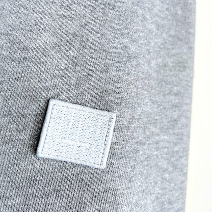 acne studios grey fairview face patch sweatshirt - size large