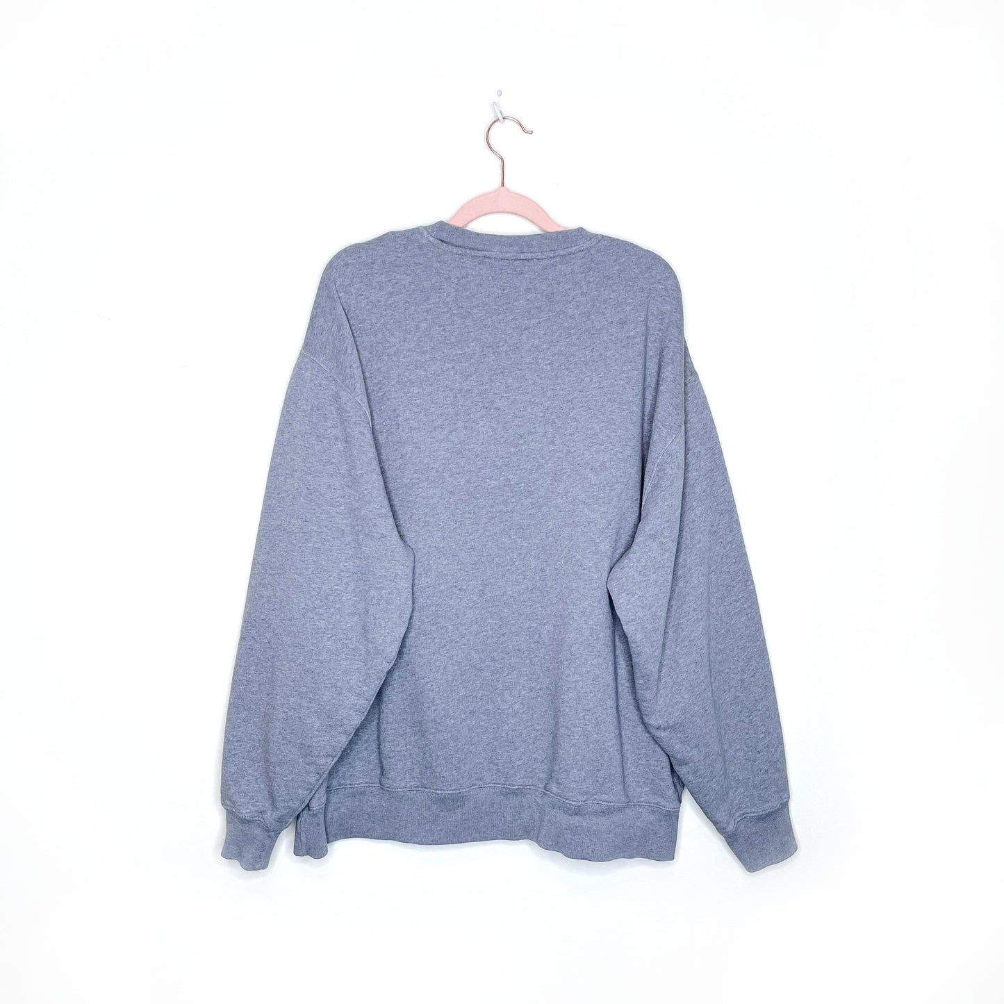 acne studios grey fairview face patch sweatshirt - size large