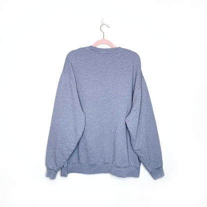 acne studios grey fairview face patch sweatshirt - size large