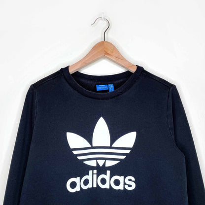 adidas large trefoil classic crewneck sweatshirt - size medium
