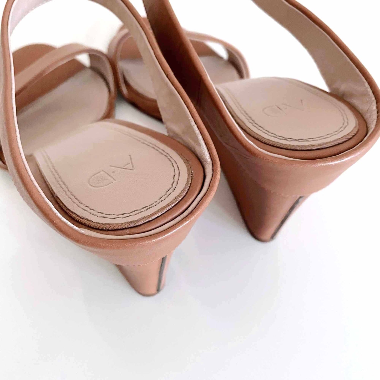 ad & daughters leather bromwich wedge sandals - size 7.5
