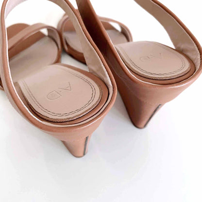 ad & daughters leather bromwich wedge sandals - size 7.5