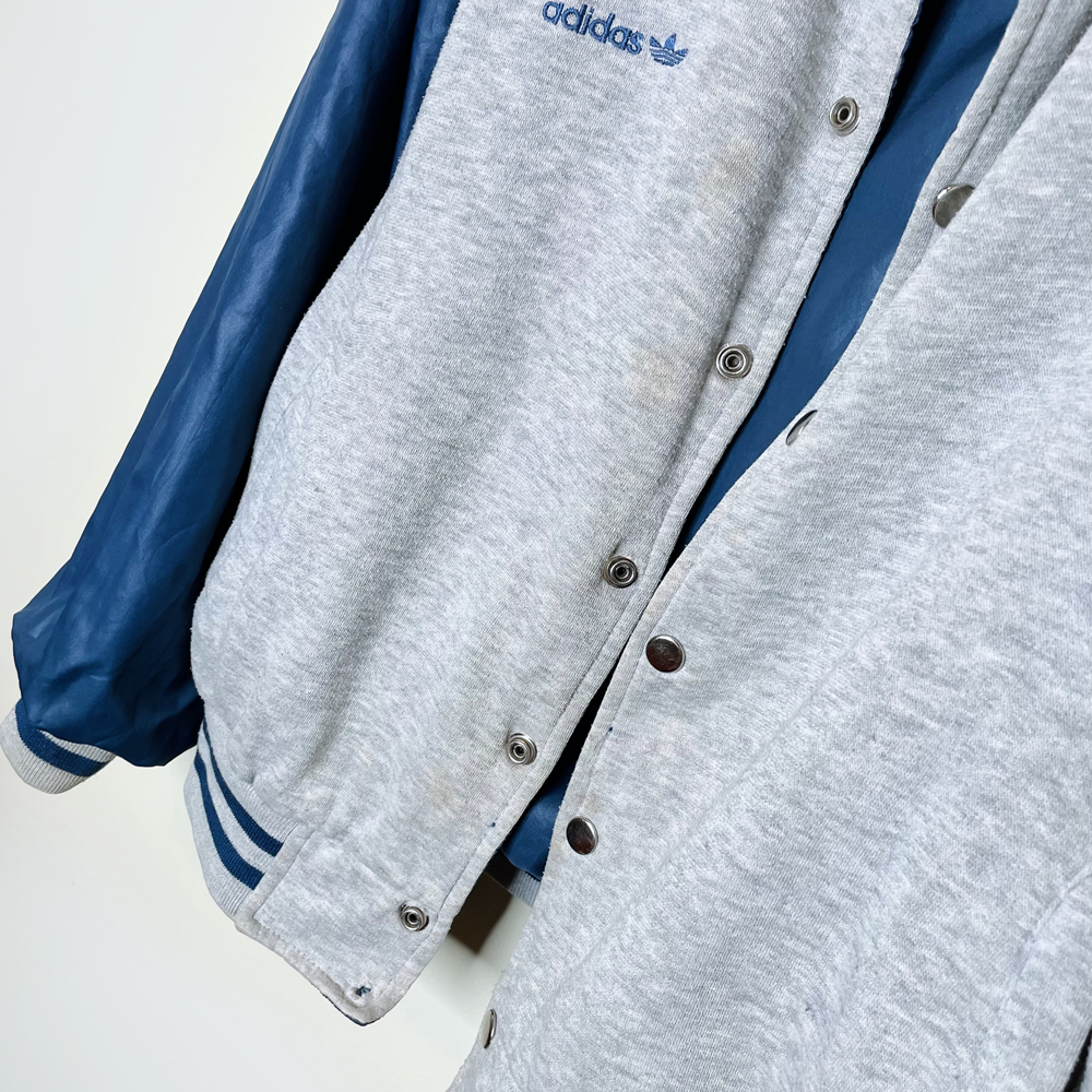 vintage early 90s adidas reversible bomber varsity jacket - size large