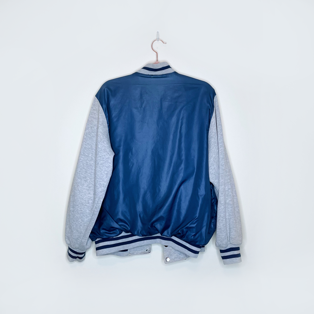vintage early 90s adidas reversible bomber varsity jacket - size large