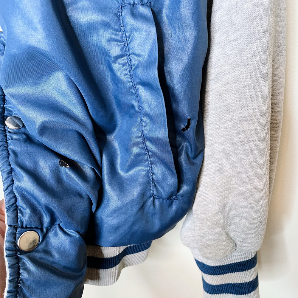 vintage early 90s adidas reversible bomber varsity jacket - size large