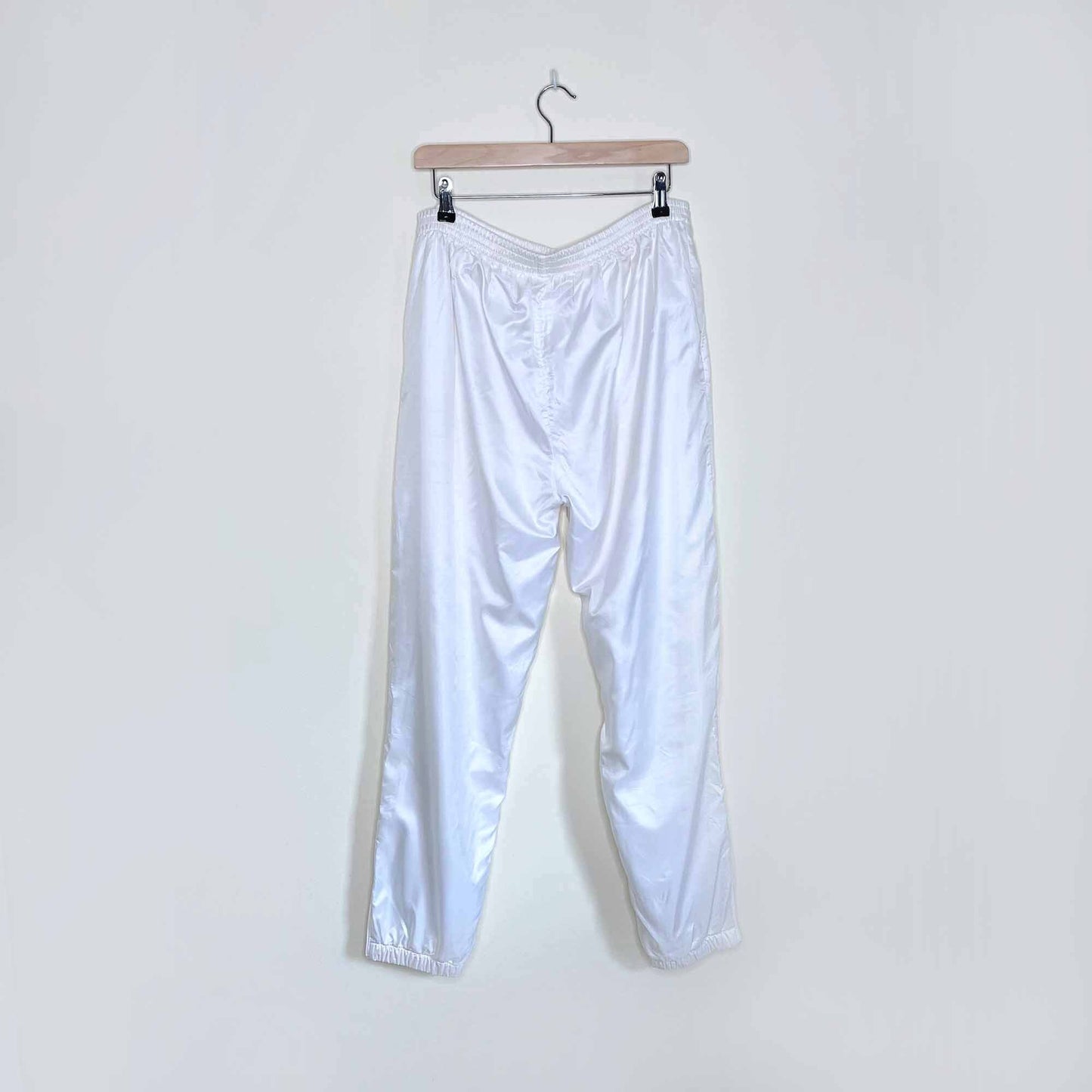 vintage 90's white adidas trefoil lined track pants - size medium