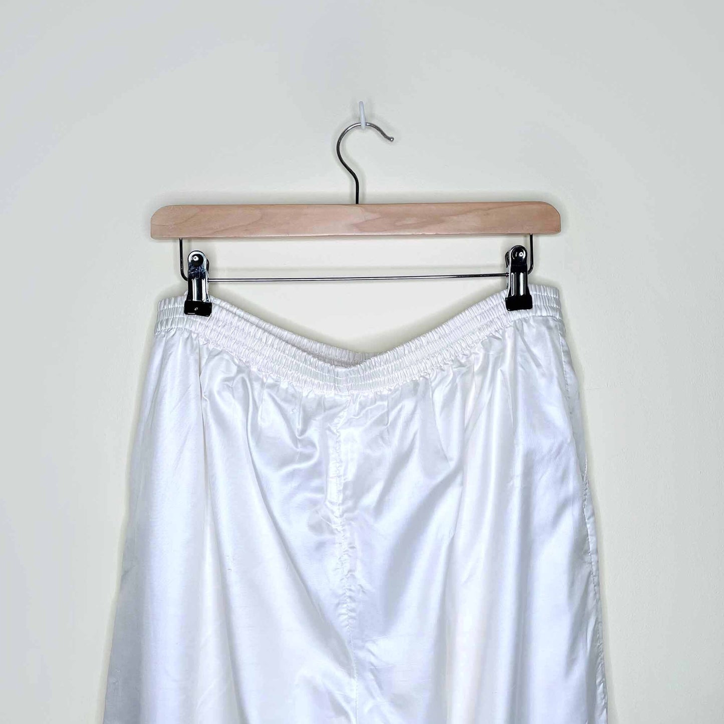 vintage 90's white adidas trefoil lined track pants - size medium