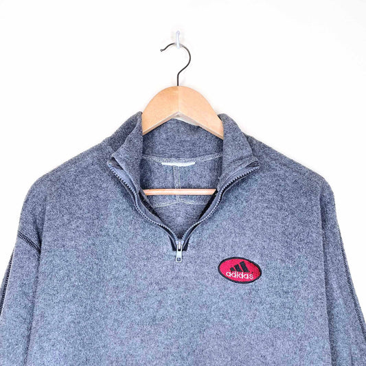vintage adidas 1/4 zip fleece sweatshirt - size small