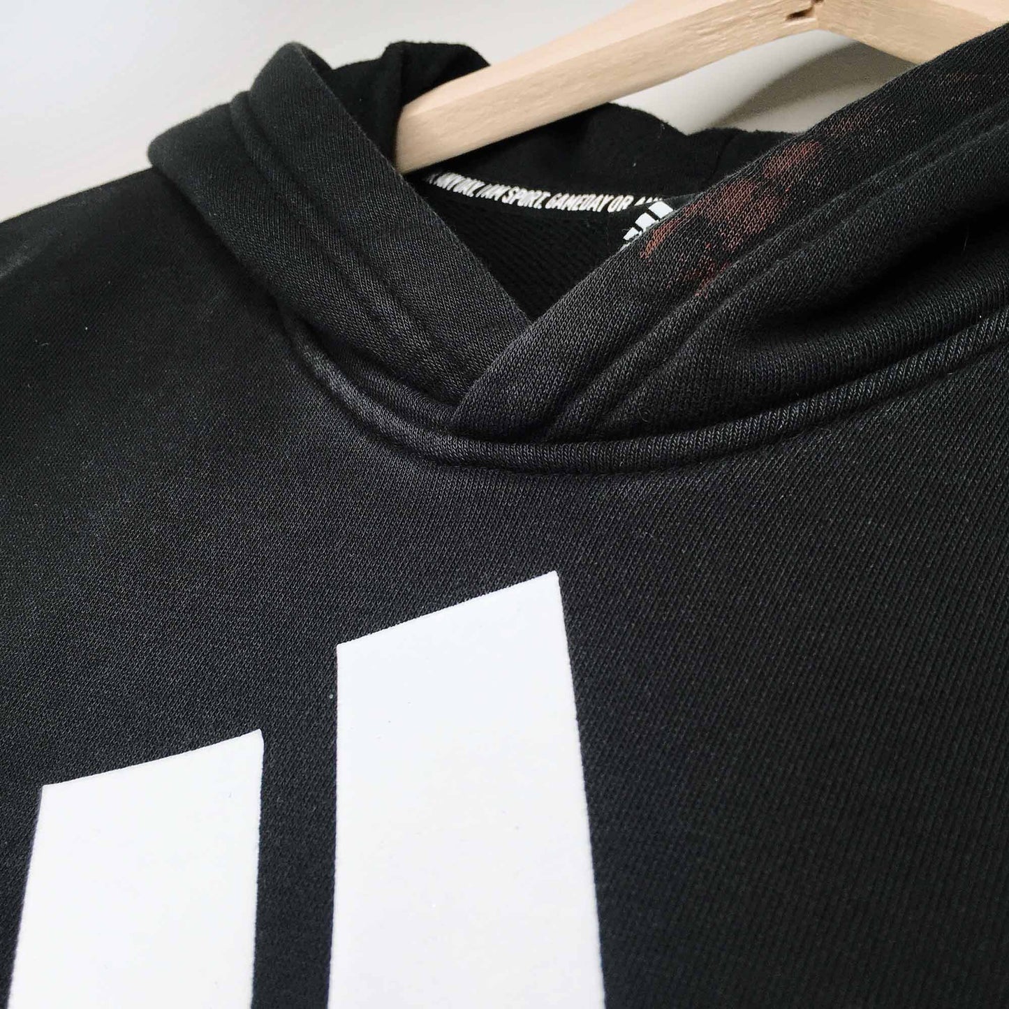 Adidas badge of sport logo hoodie - size YL