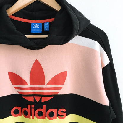 Adidas trefoil multi-stripe hoodie - size xs