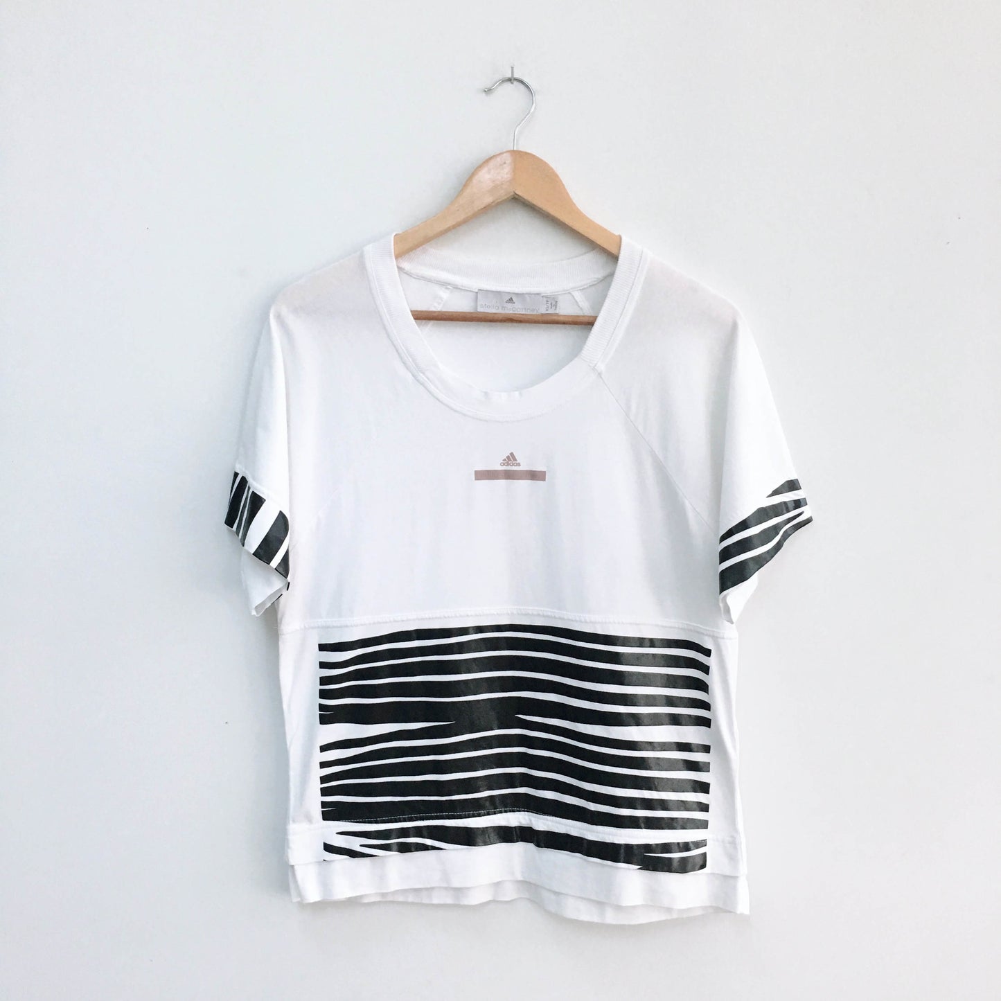 Adidas by Stella McCartney Essentials Zebra Tee - size xs