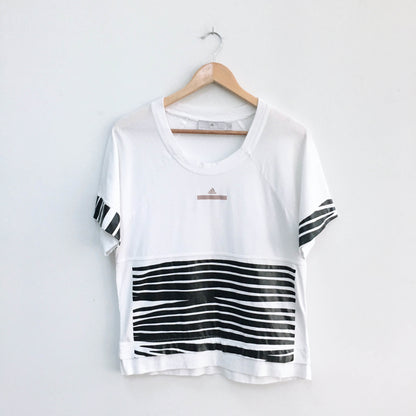 Adidas by Stella McCartney Essentials Zebra Tee - size xs