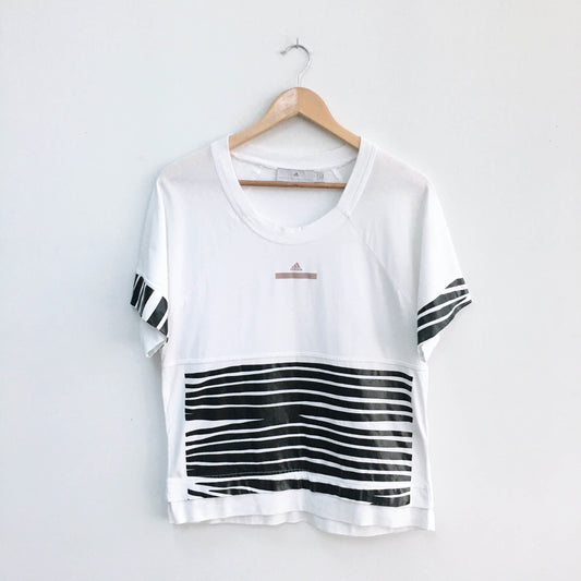 Adidas by Stella McCartney Essentials Zebra Tee - size xs
