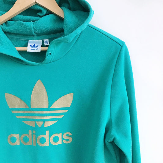 Adidas Hoodie with Gold Trefoil - size Large