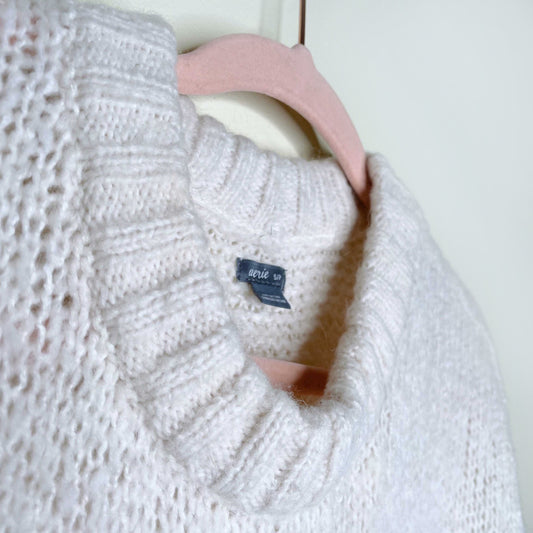 aerie big sky oversized chunky knit crewneck sweater - size small