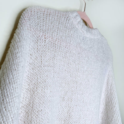 aerie big sky oversized chunky knit crewneck sweater - size small