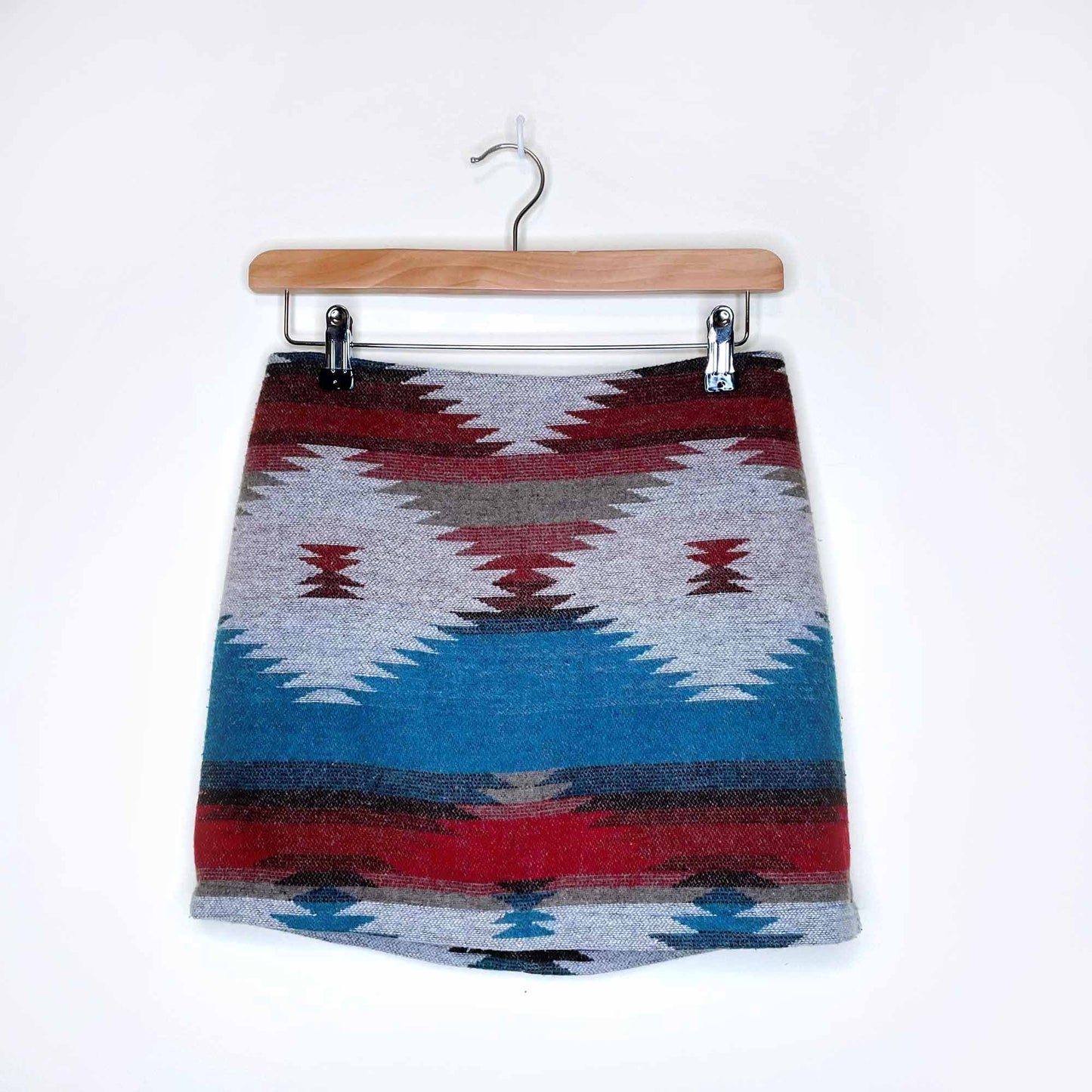 aeo american eagle navajo southwestern wool blend mini skirt - size 0