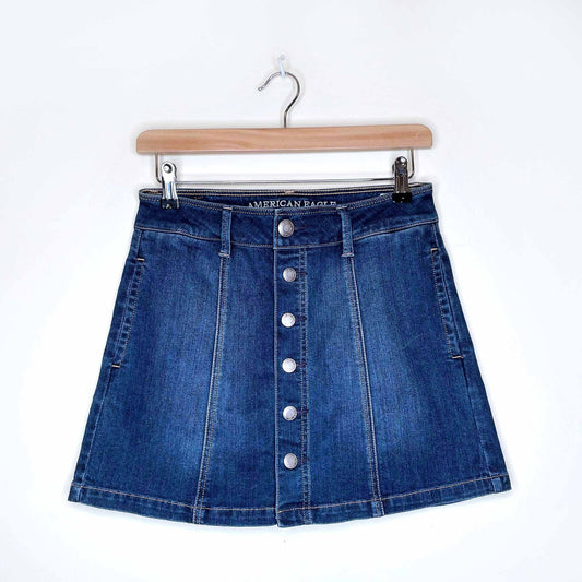 american eagle button down denim mini skirt - size 2