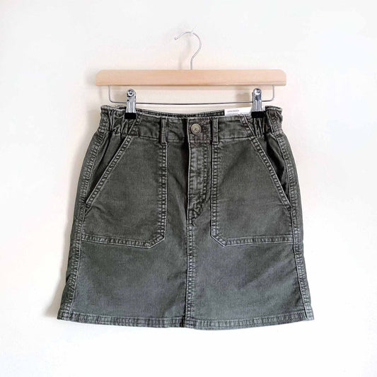 nwt american eagle high rise corduroy mini skirt - size 0 long