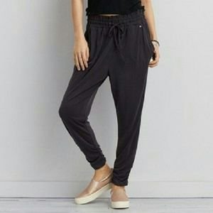 american eagle high rise soft modal ruched jogger - size xs
