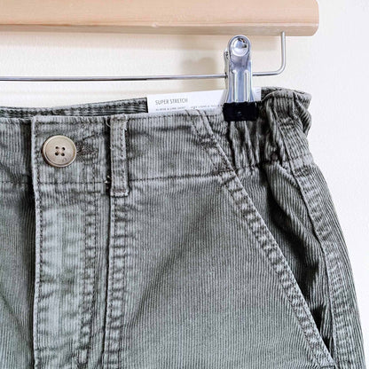 nwt american eagle high rise corduroy mini skirt - size 0 long