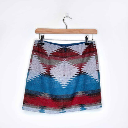 aeo american eagle navajo southwestern wool blend mini skirt - size 0