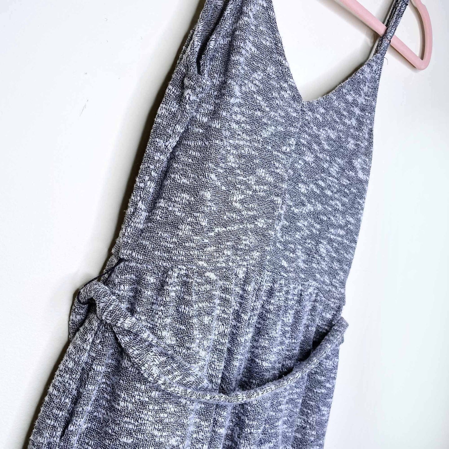 american eagle melange belted cropped jumpsuit - size xs