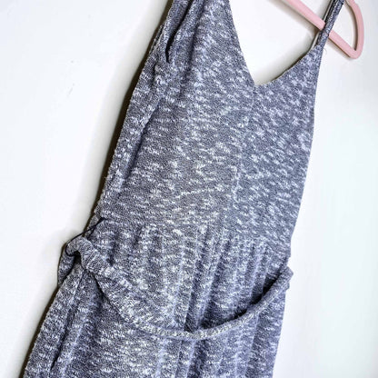 american eagle melange belted cropped jumpsuit - size xs