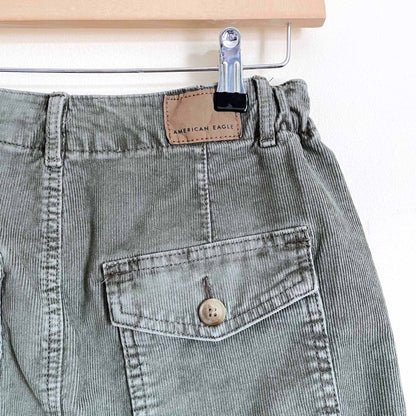 nwt american eagle high rise corduroy mini skirt - size 0 long