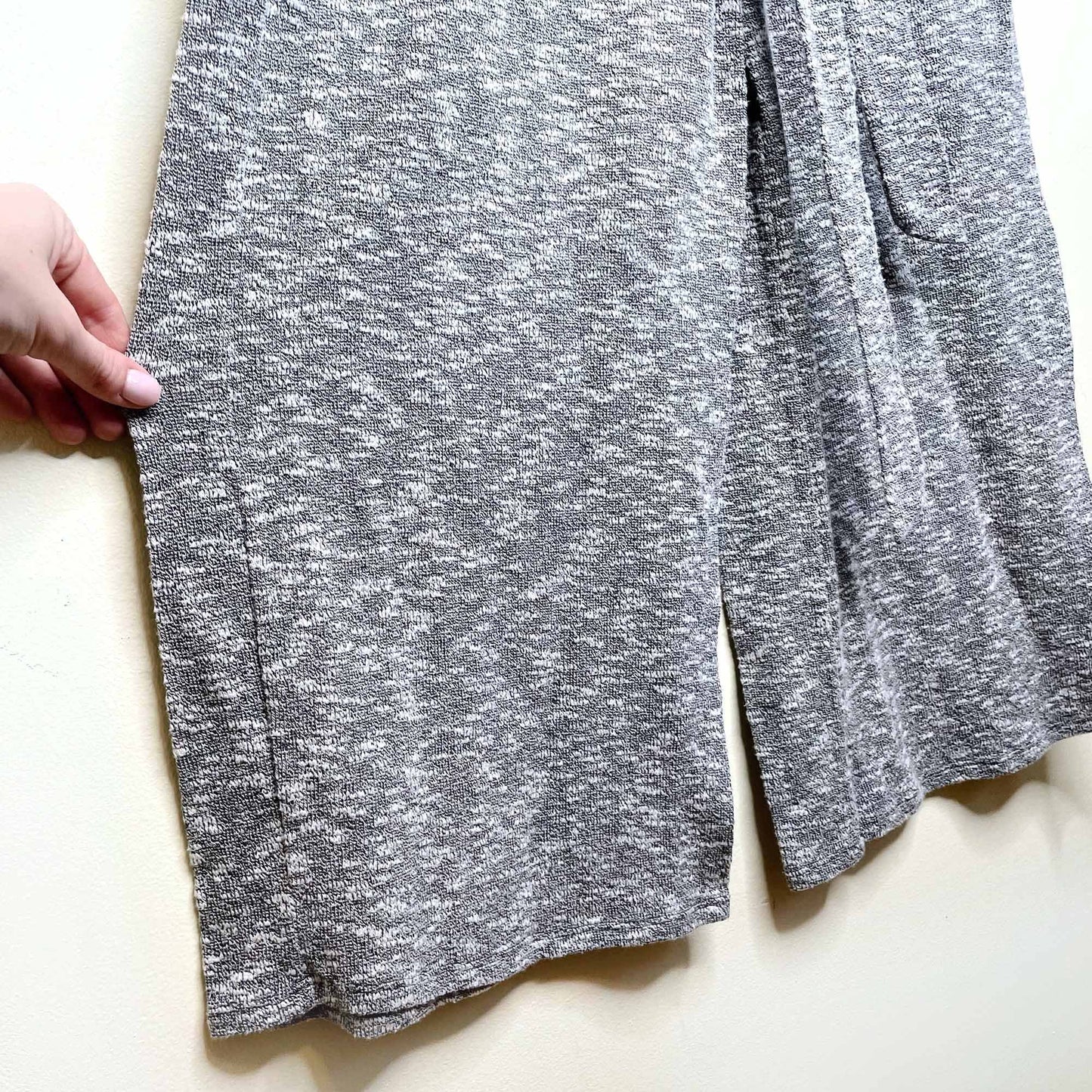 american eagle melange belted cropped jumpsuit - size xs