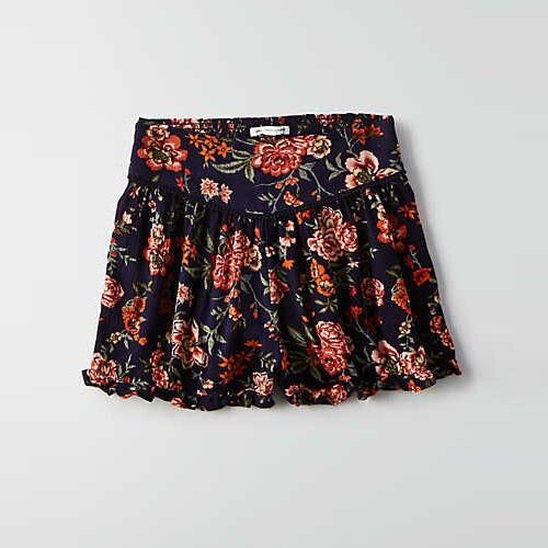 American Eagle boho floral ruffle hem shorts - size xs