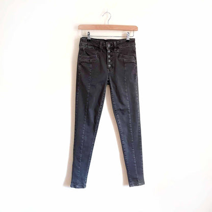 american eagle next level stretch button fly high rise jegging - size 4