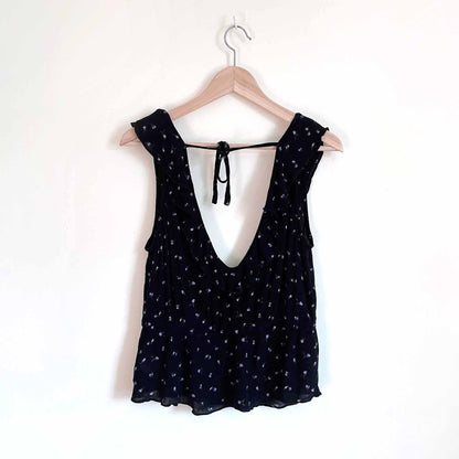 american eagle peplem v-neck ruffle tank top - size small