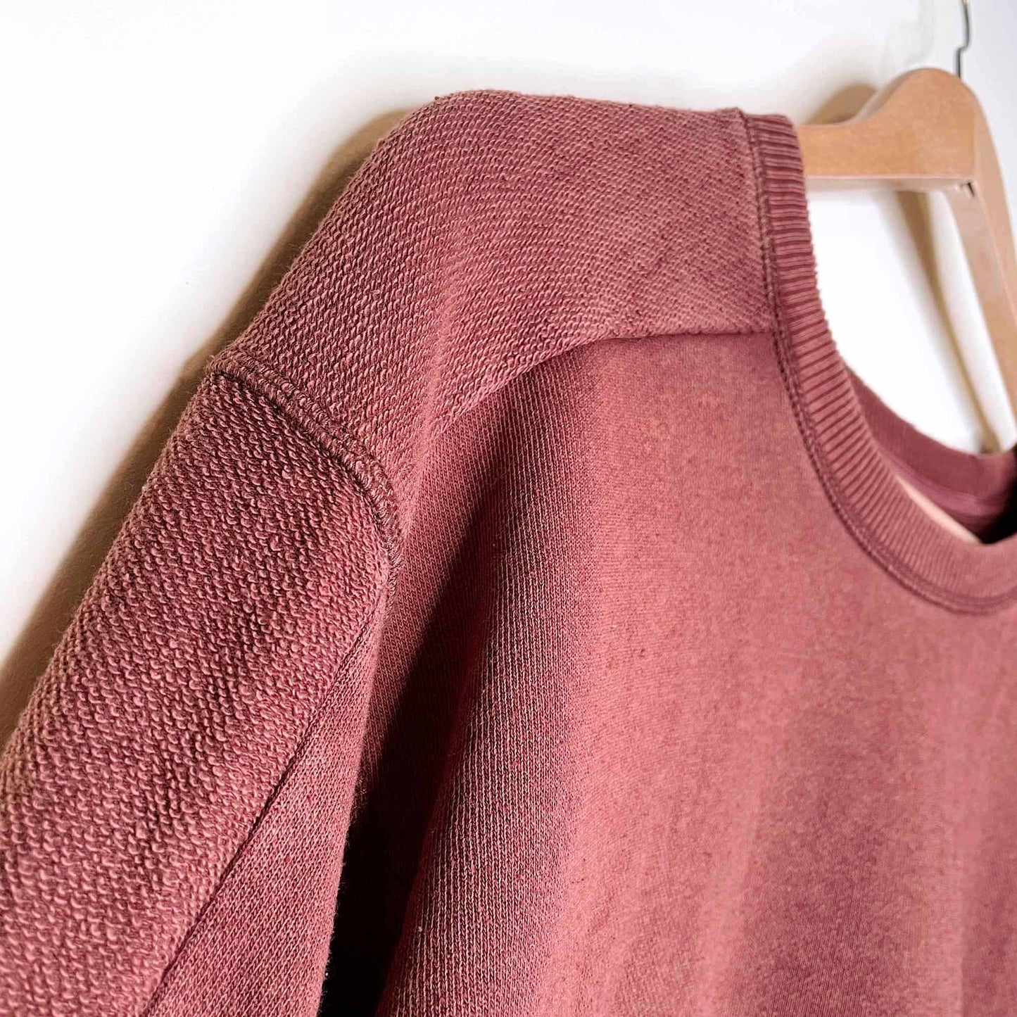 aerie wide cropped loopback sweatshirt - size medium