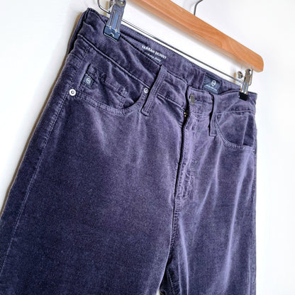 ag the farrah high rise skinny black velvet pants - size 26