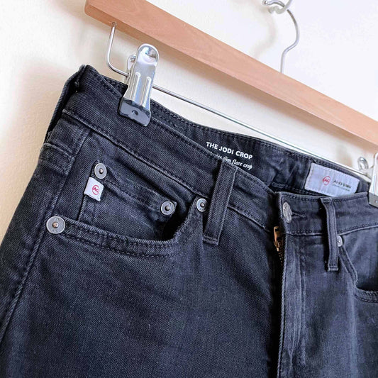 ag the jodi crop high rise slim flare raw hem - size 24