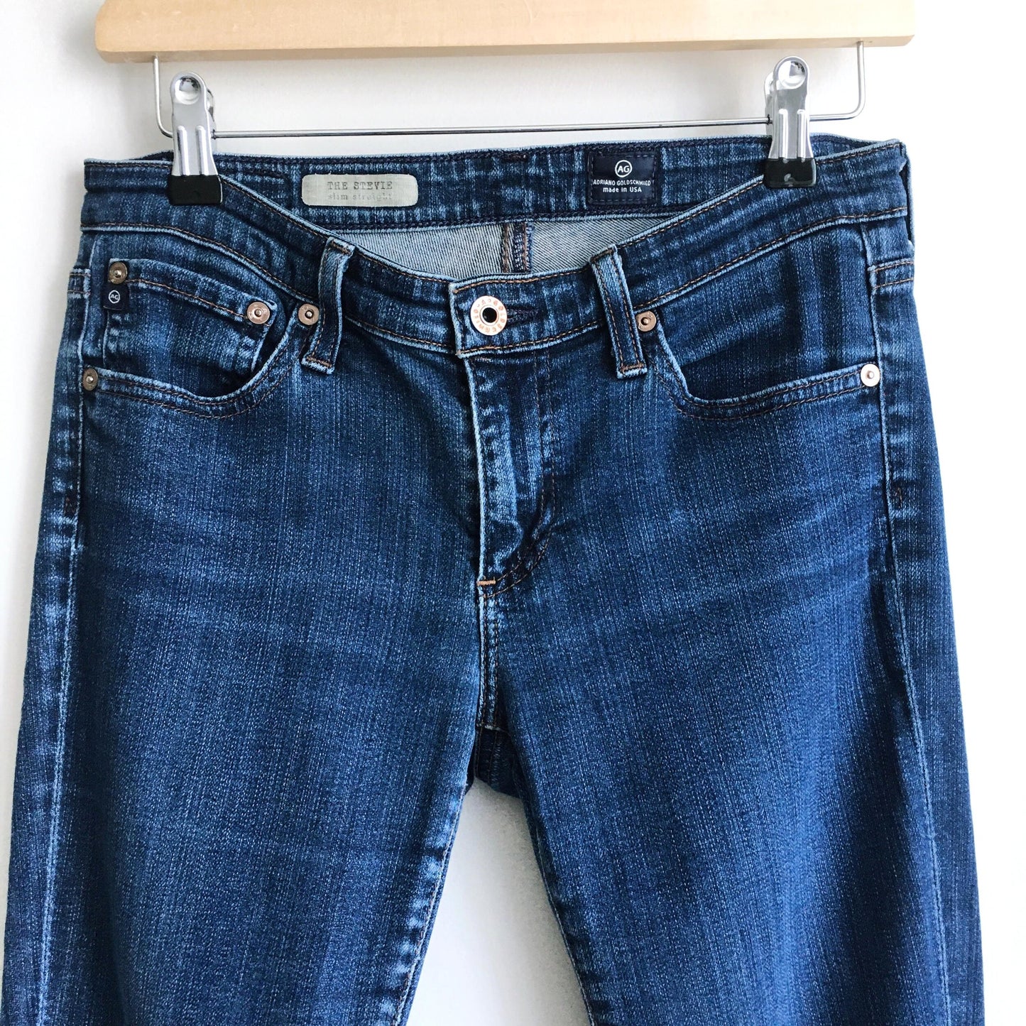 AG Stevie Slim Straight Jeans - size 28R