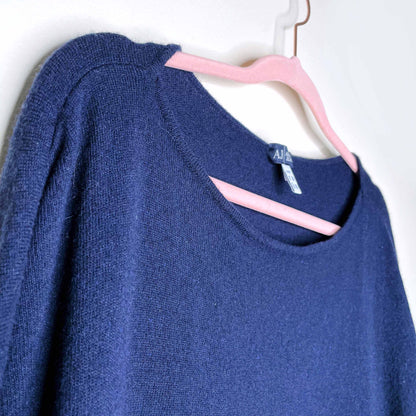 armani jeans navy blue wool-cashmere sweater - size xs