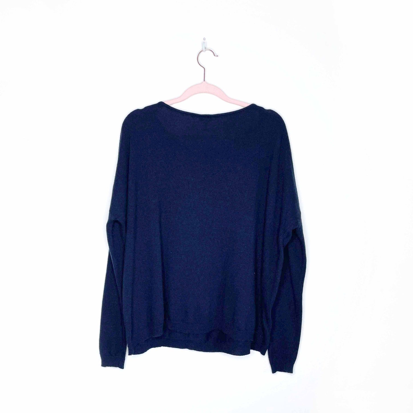 armani jeans navy blue wool-cashmere sweater - size xs